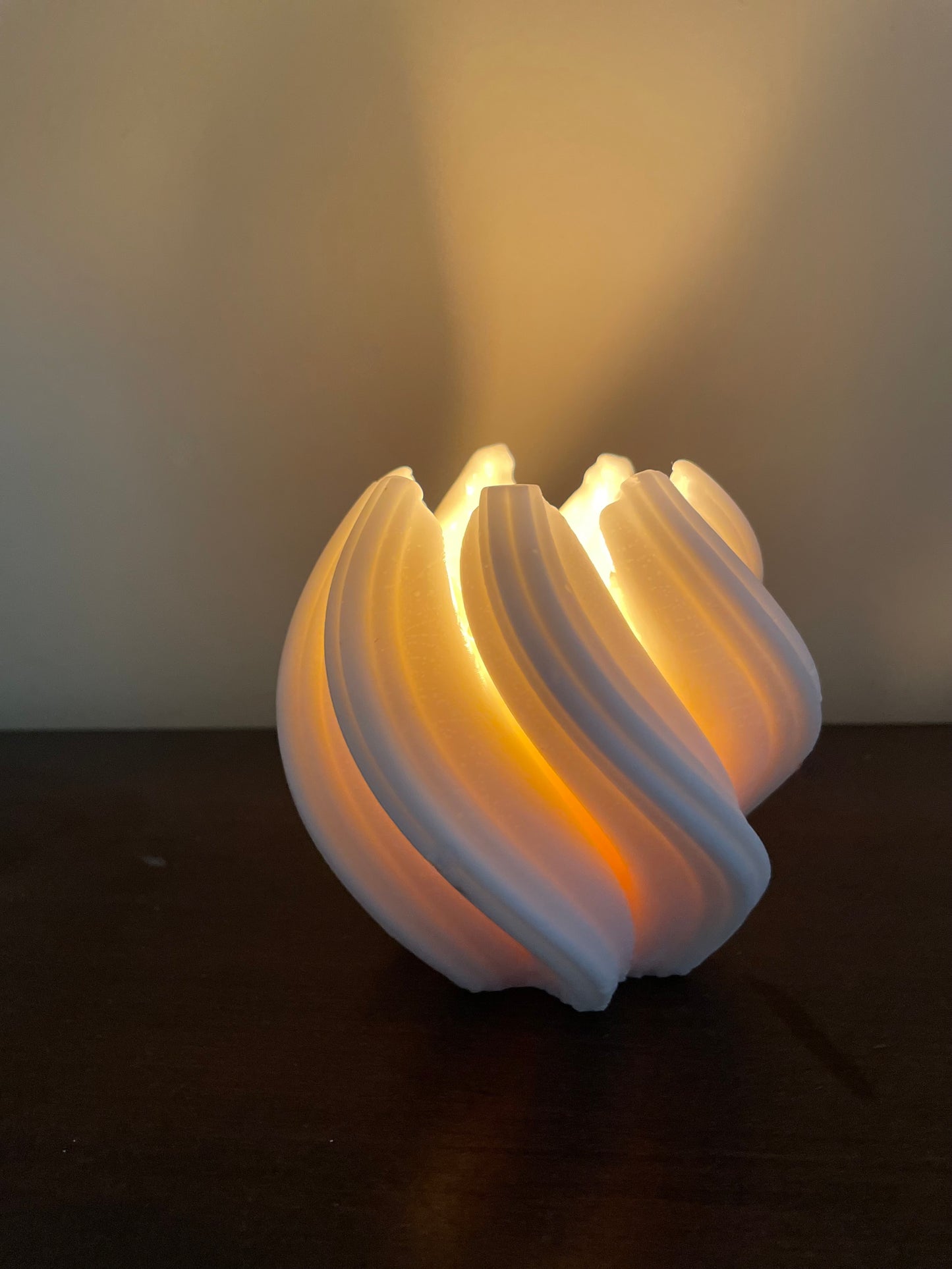 Geometric Twist Pillar Candle