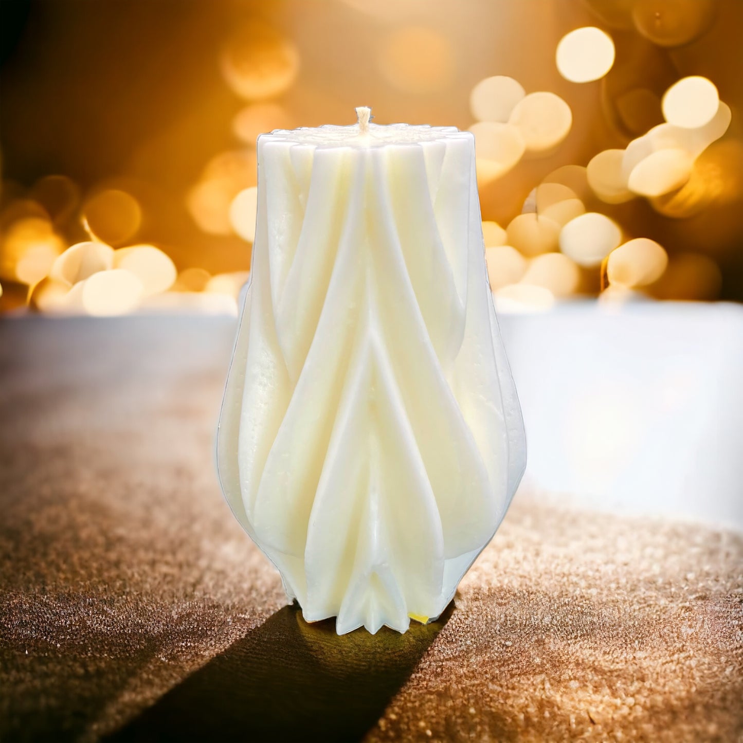 Cylinder Geometric Diamond Pillar Candle