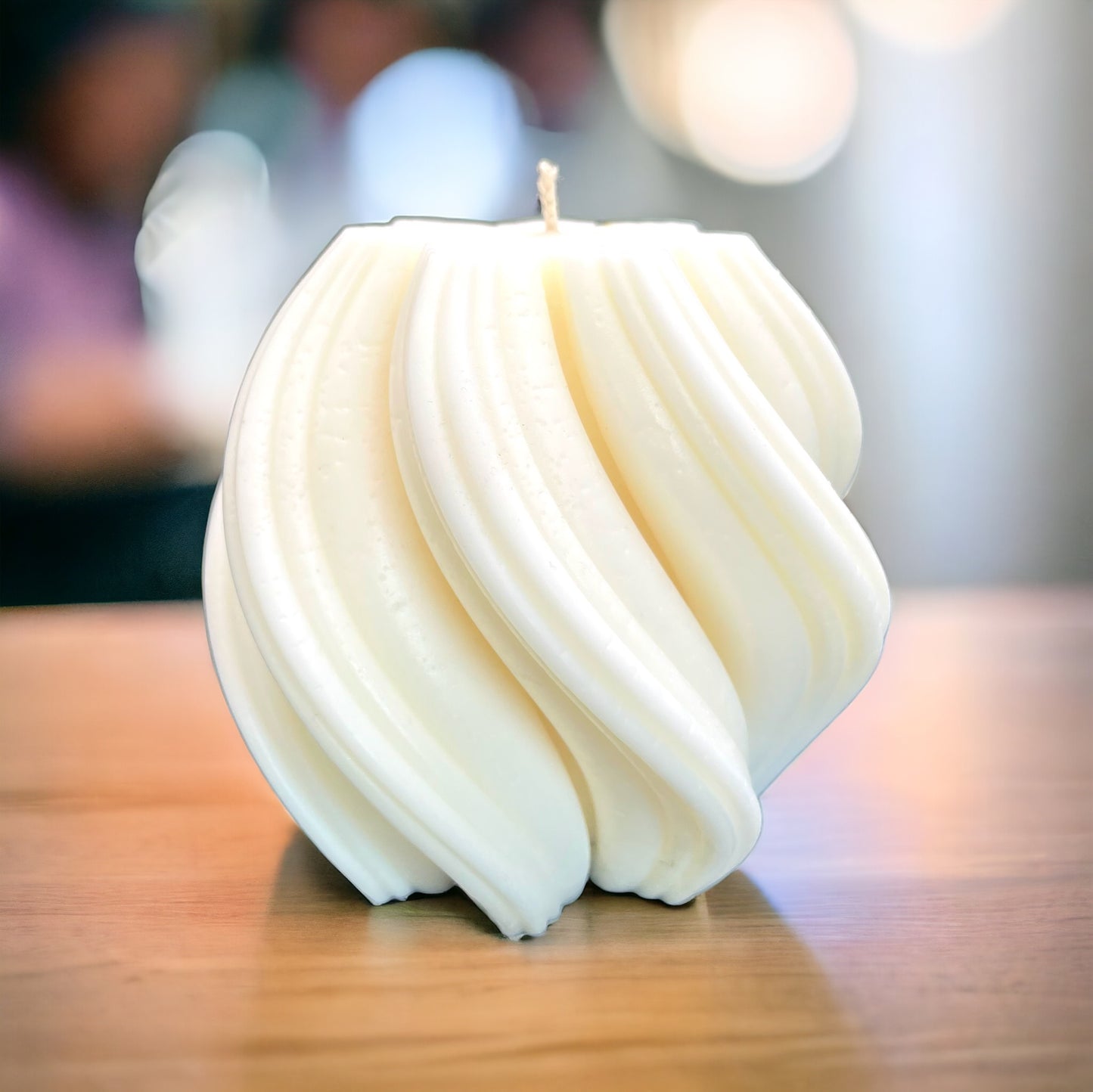 Geometric Twist Pillar Candle