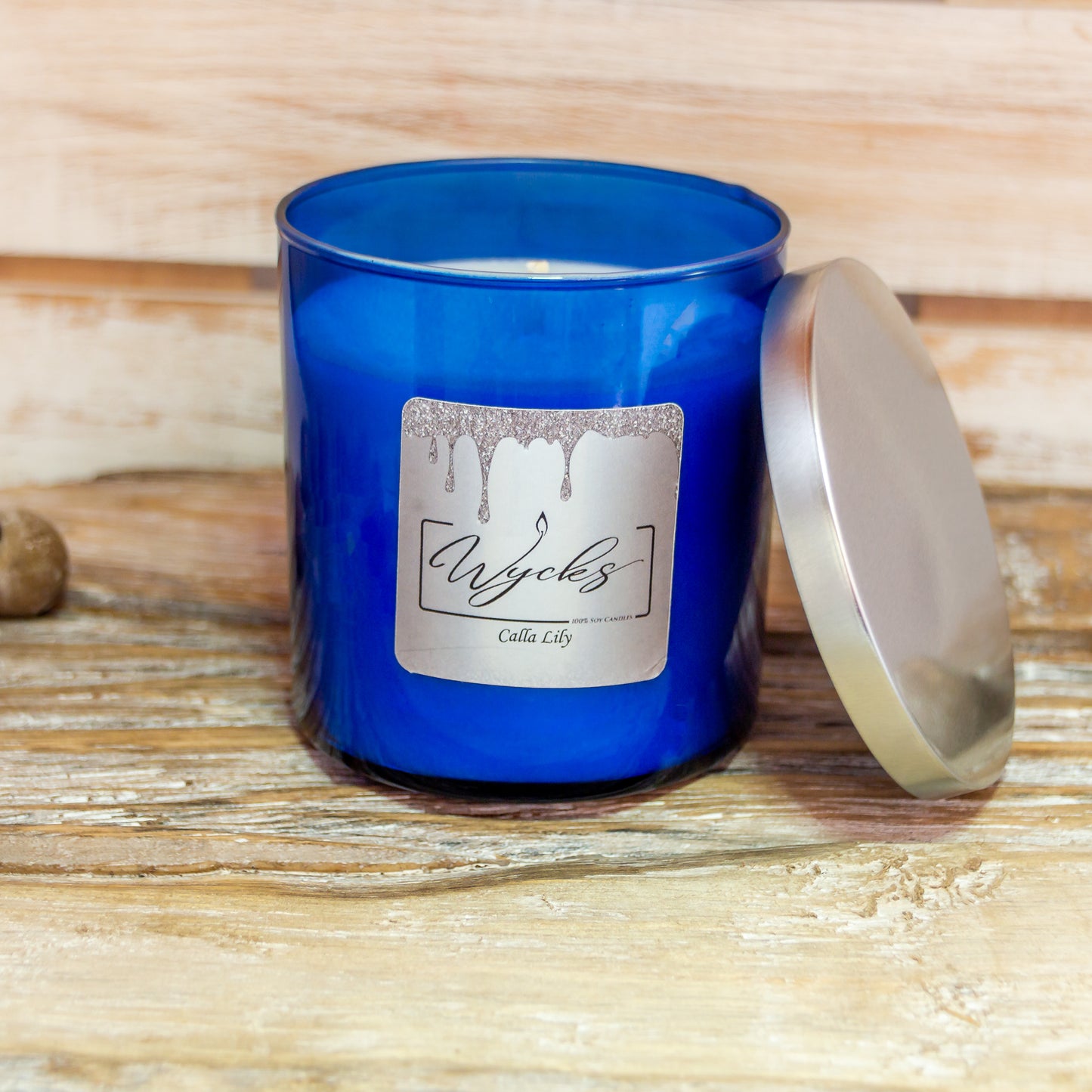 Calla Lily - Cobalt Blue Jar
